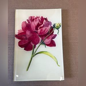 Flower glass tray
